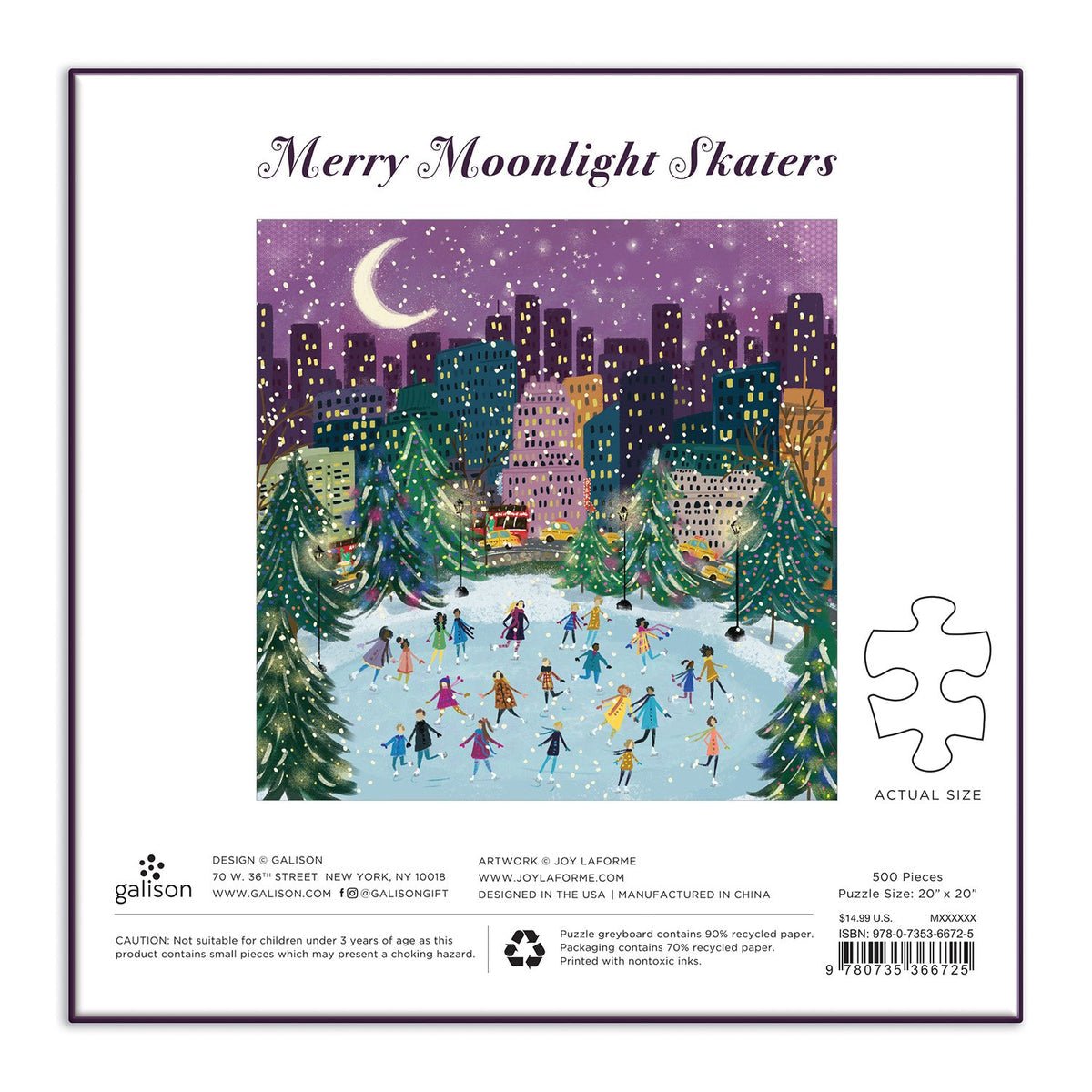 Korcsolyázás a holdfényben Galison 500 darabos kirakó puzzle (GA - M021822L - MMS) - puzzlegarden
