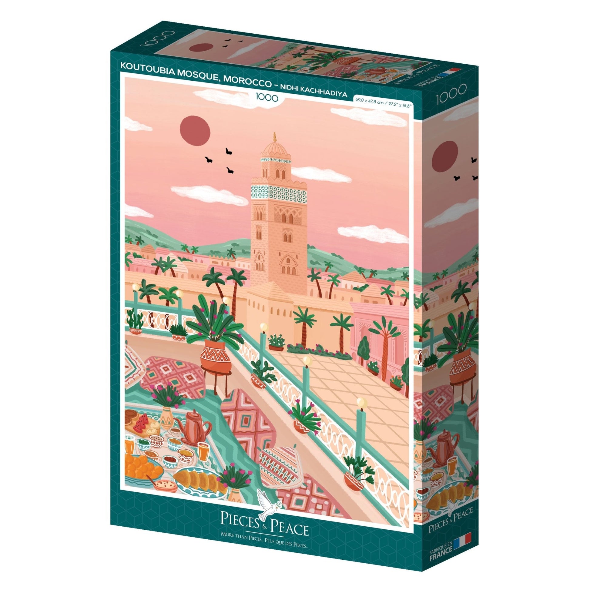 Koutoubia mecset, Marokkó Pieces & Peace 1000 darabos kirakó puzzle (PaP - 0110) - puzzlegarden