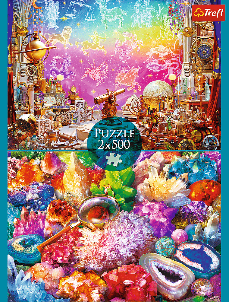 Kozmosz és Kristályok - 2x500 Trefl 500 darabos kirakó puzzle (TR - 37499) - puzzlegarden