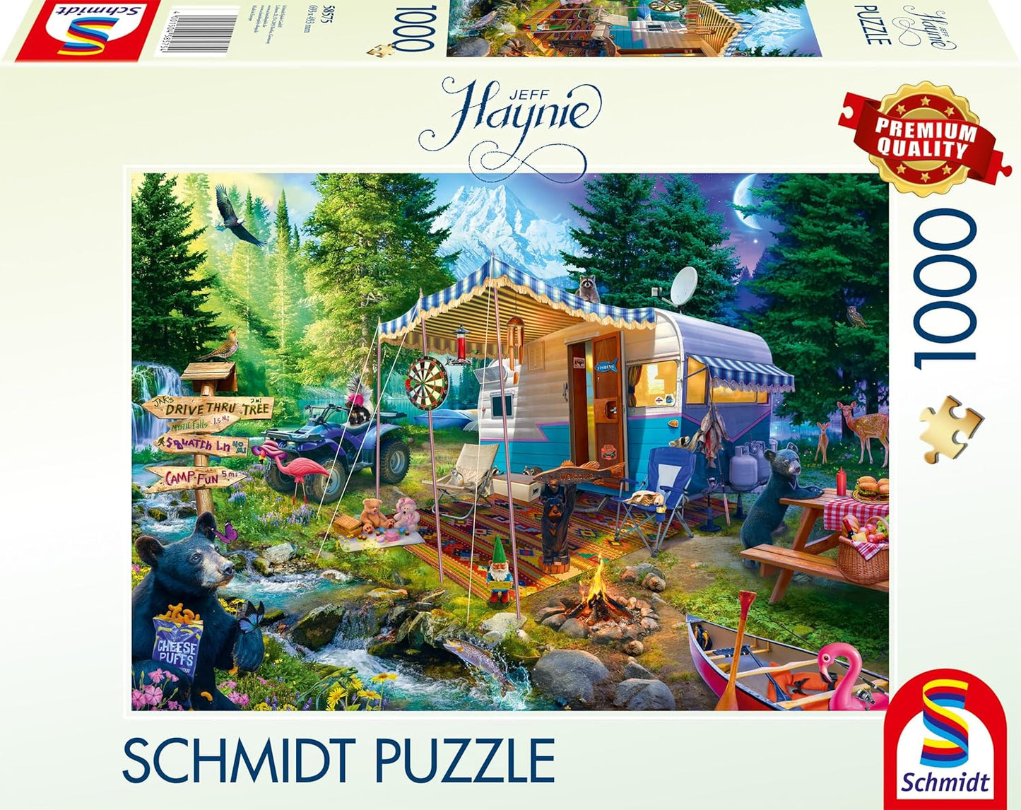 Lakókocsis kirándulás a hegyekben Schmidt Spiele 1000 darabos kirakó puzzle (SCH - 58575 4001504585754) - puzzlegarden