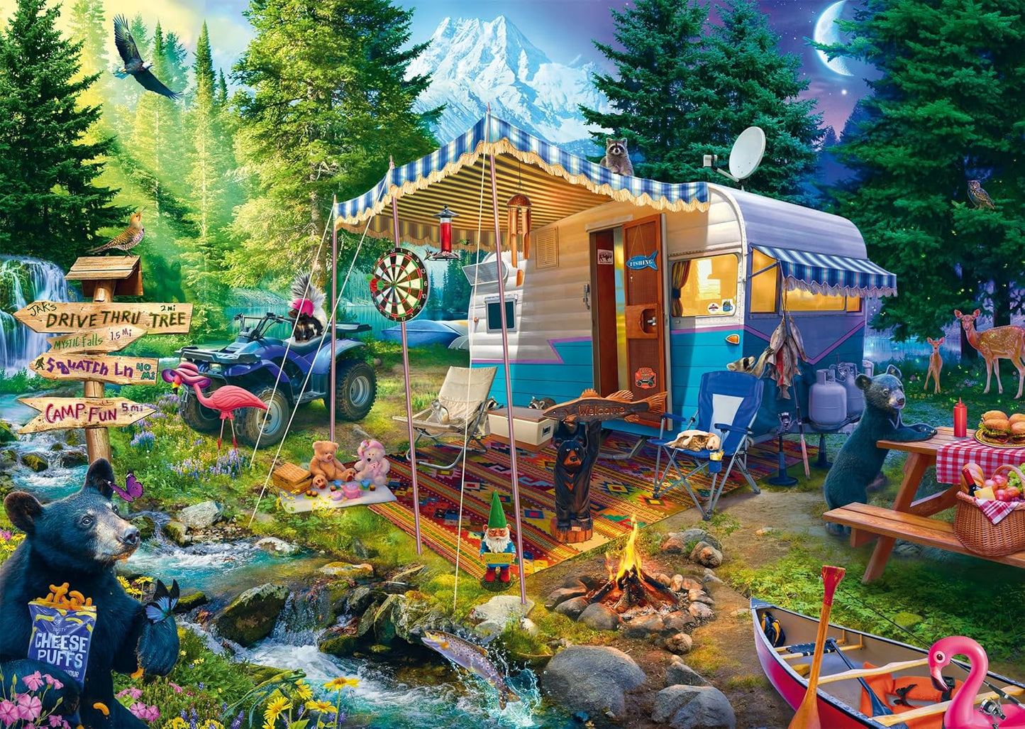 Lakókocsis kirándulás a hegyekben Schmidt Spiele 1000 darabos kirakó puzzle (SCH - 58575 4001504585754) - puzzlegarden