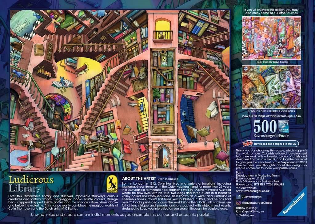 Lehetetlen Könyvtár Ravensburger 500 darabos kirakó puzzle (RA - 17484) - puzzlegarden