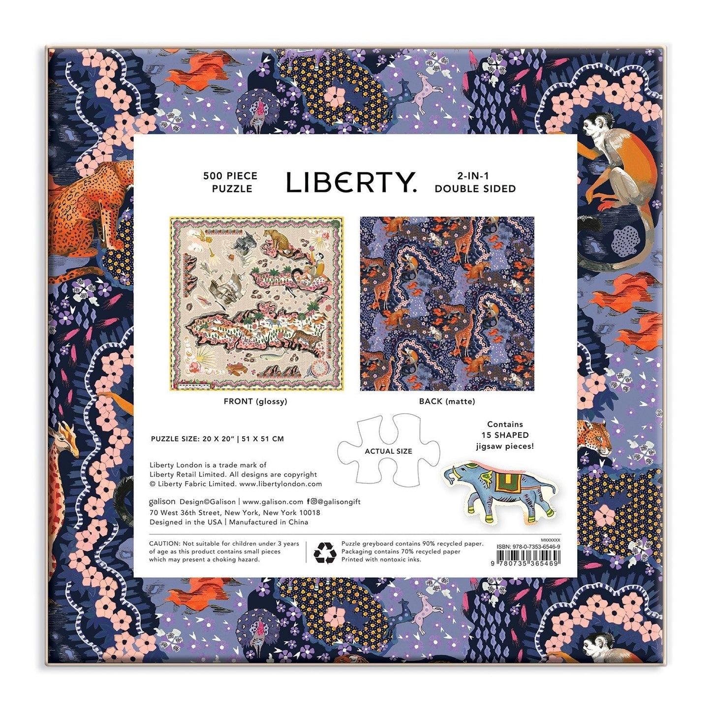 Liberty Maxine - kétoldalas Galison 500 darabos kirakó puzzle (GA - 9780735365469) - puzzlegarden
