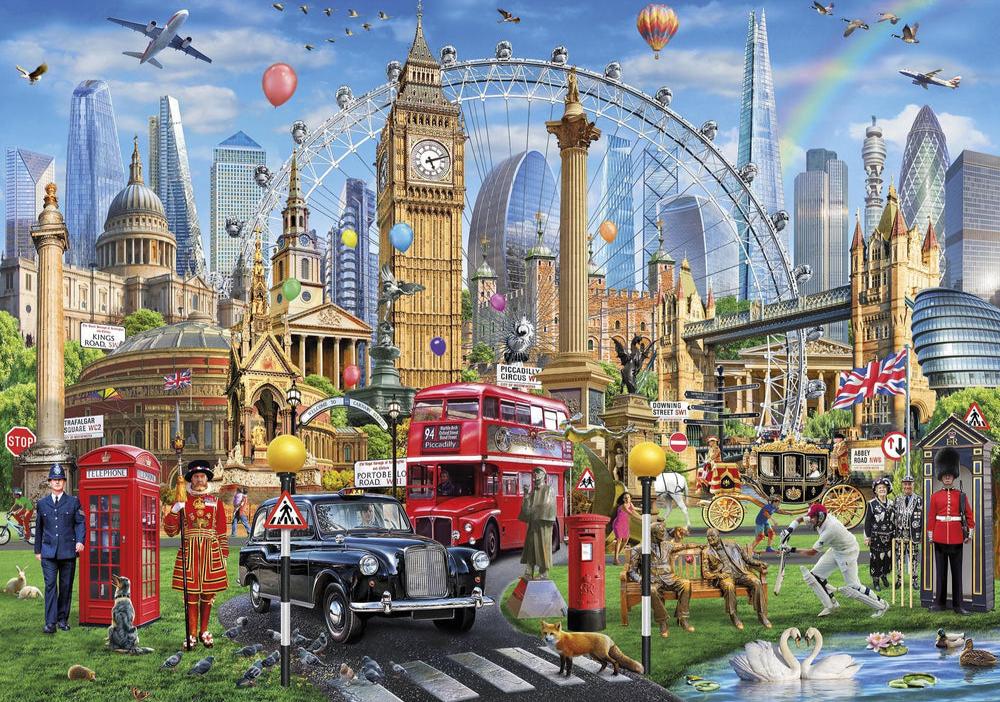 London hív Gibsons 1000 darabos kirakó puzzle (G - G6294) - puzzlegarden