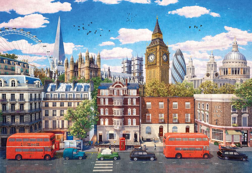 London utcái Gibsons 500 darabos kirakó puzzle (G - G3153) - puzzlegarden