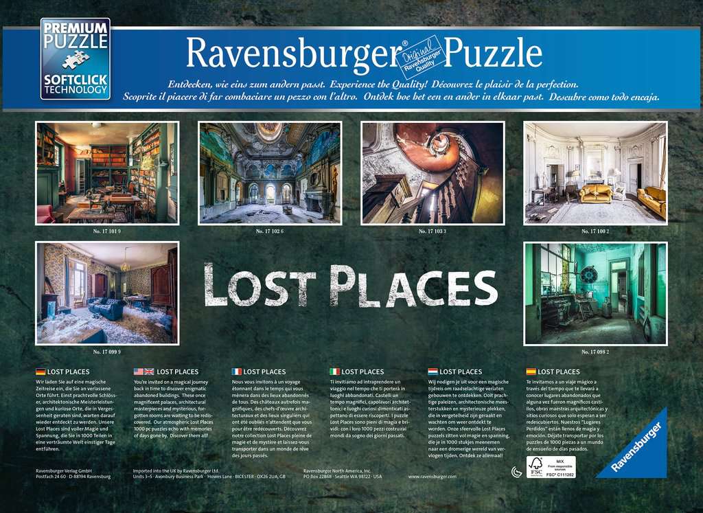 Lost Places - Álmodozó Ravensburger 1000 darabos kirakó puzzle (RA - 17099) - puzzlegarden