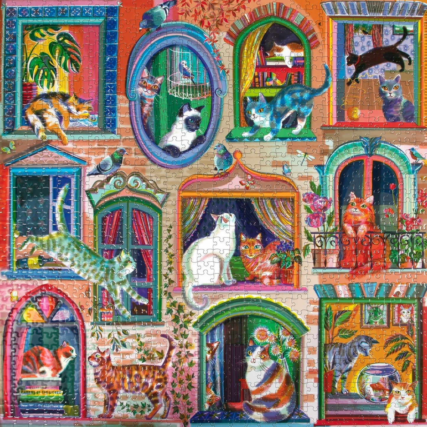 Macskák az ablakban Eeboo 1000 darabos kirakó puzzle (EB - PZTCIW) - puzzlegarden