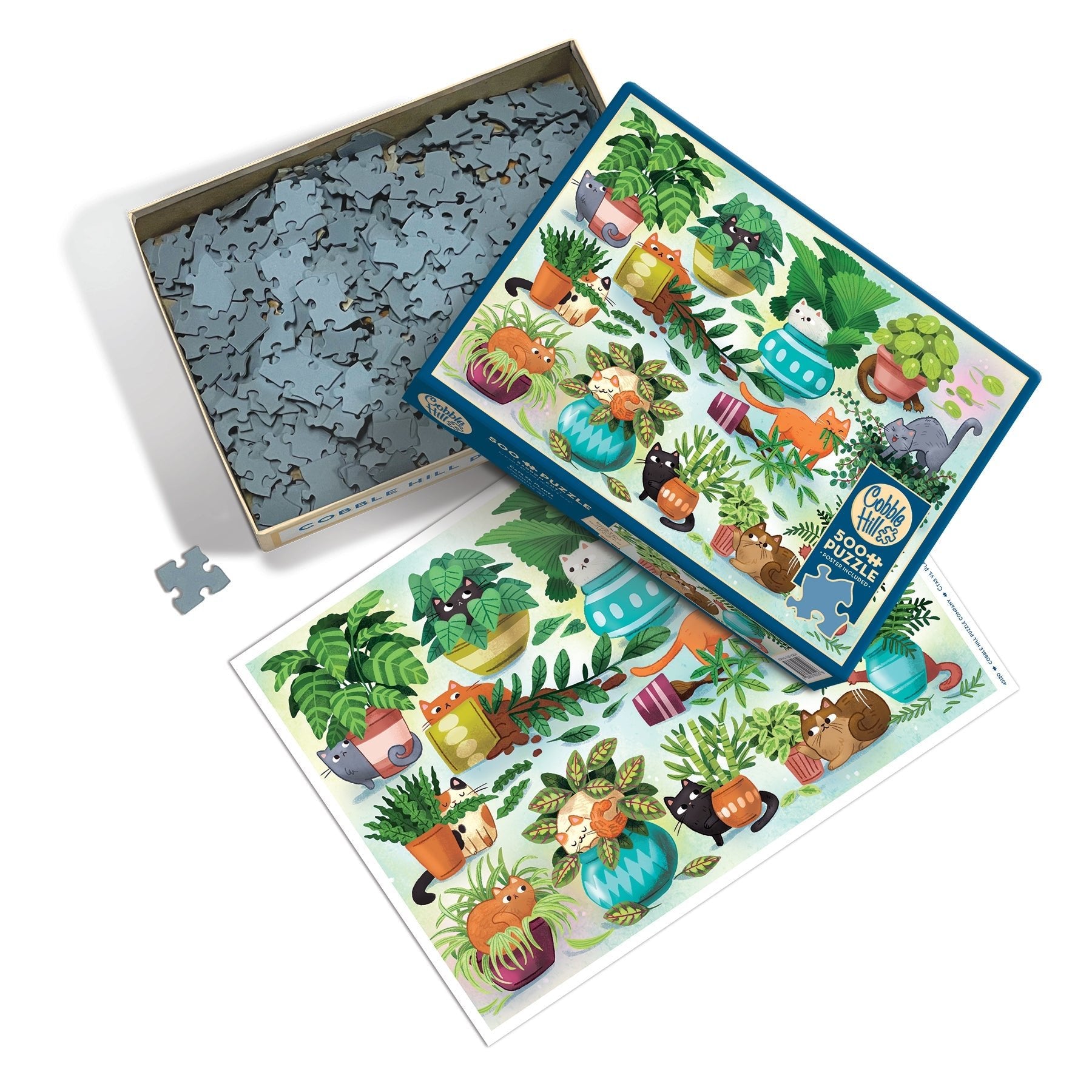 Macskák kontra növények Cobble Hill 500 darabos kirakó puzzle (CH - 45120) - puzzlegarden