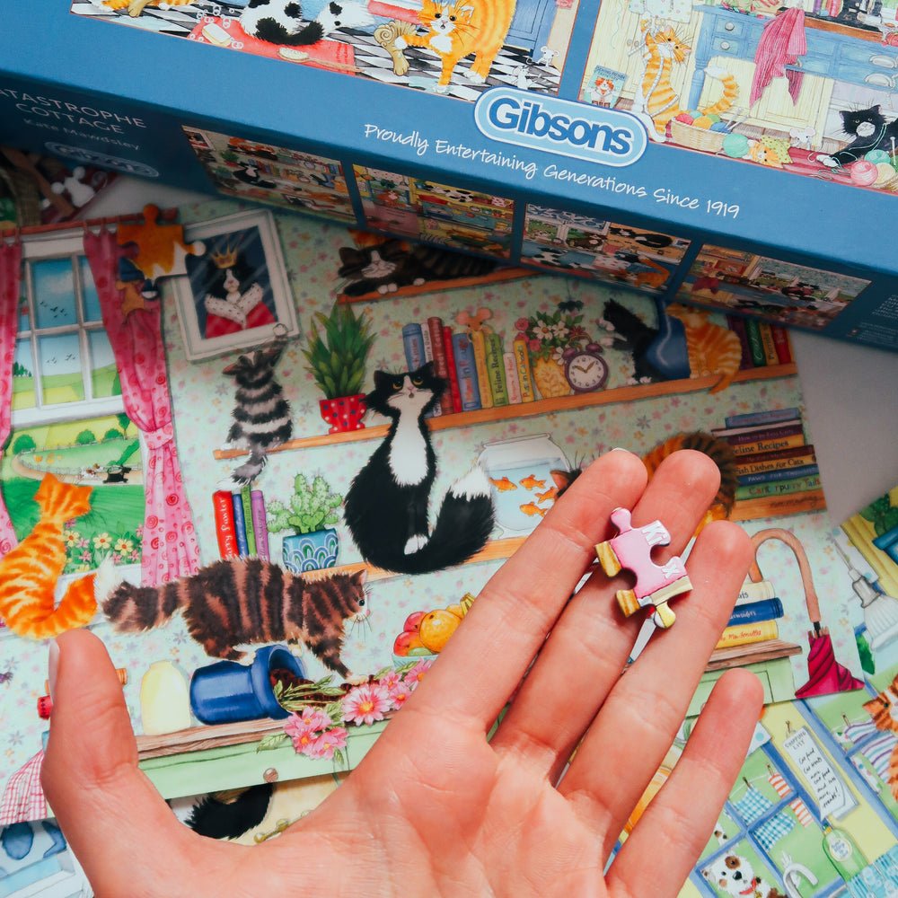 Macskatasztrófák - 4x500 Gibsons 500 darabos kirakó puzzle (G - G5062) - puzzlegarden