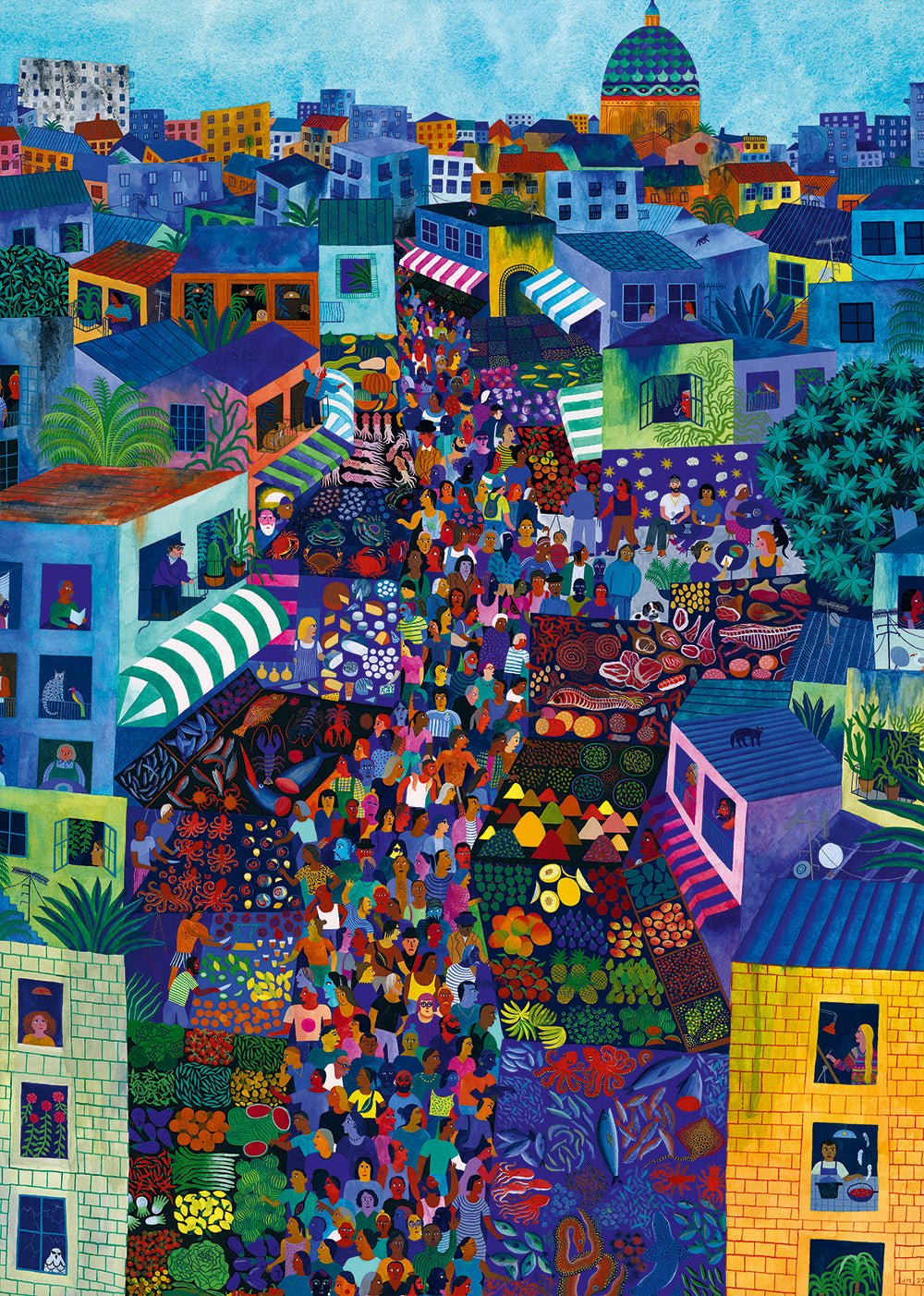 Marché Ballaro - Nyüzsgő Piac Pieces & Peace 1000 darabos kirakó puzzle (PaP - 0057) - puzzlegarden
