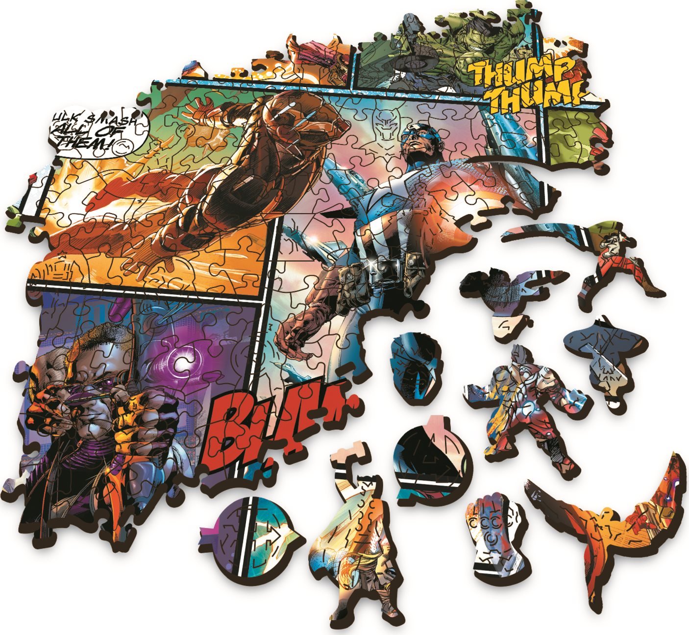 Marvel Képregények - FA kirakó Trefl Wood Craft 1000 darabos kirakó puzzle (TR - 20165) - puzzlegarden