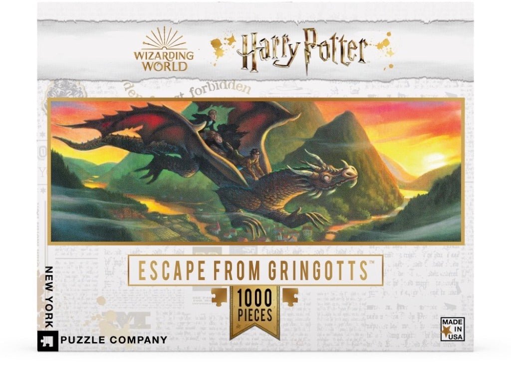 Menekülés a Gringottsból - panoráma New York Puzzle Company 1000 darabos kirakó puzzle (NYPC - NPZHP2163) - puzzlegarden