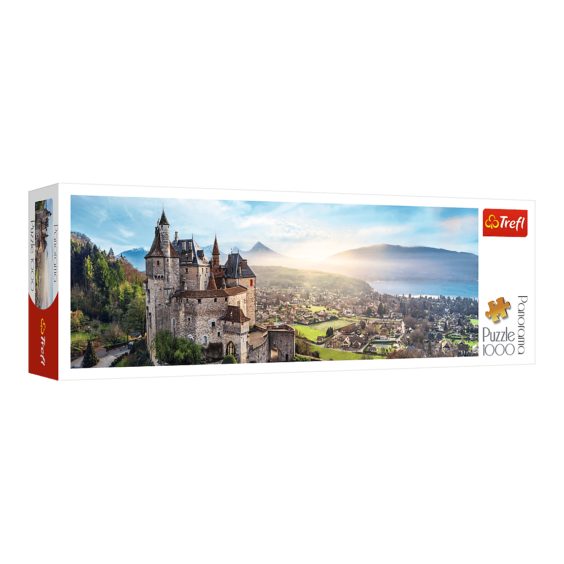 Menthon Kastély, Franciaország - panoráma Trefl 1000 darabos kirakó puzzle (TR-29055) - puzzlegarden