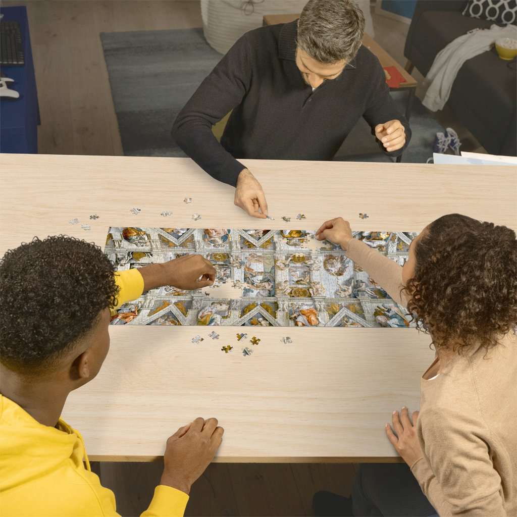 Michelangelo - Sixtus - kápolna mennyezetfreskója - panoráma Ravensburger 1000 darabos kirakó puzzle (RA - 12000042) - puzzlegarden