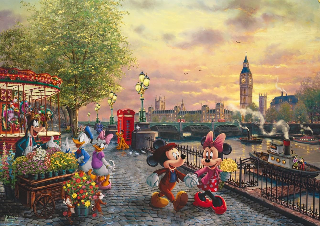 Mickey és Minnie Londonban Schmidt Spiele 1000 darabos kirakó puzzle (SCH - 58044) - puzzlegarden