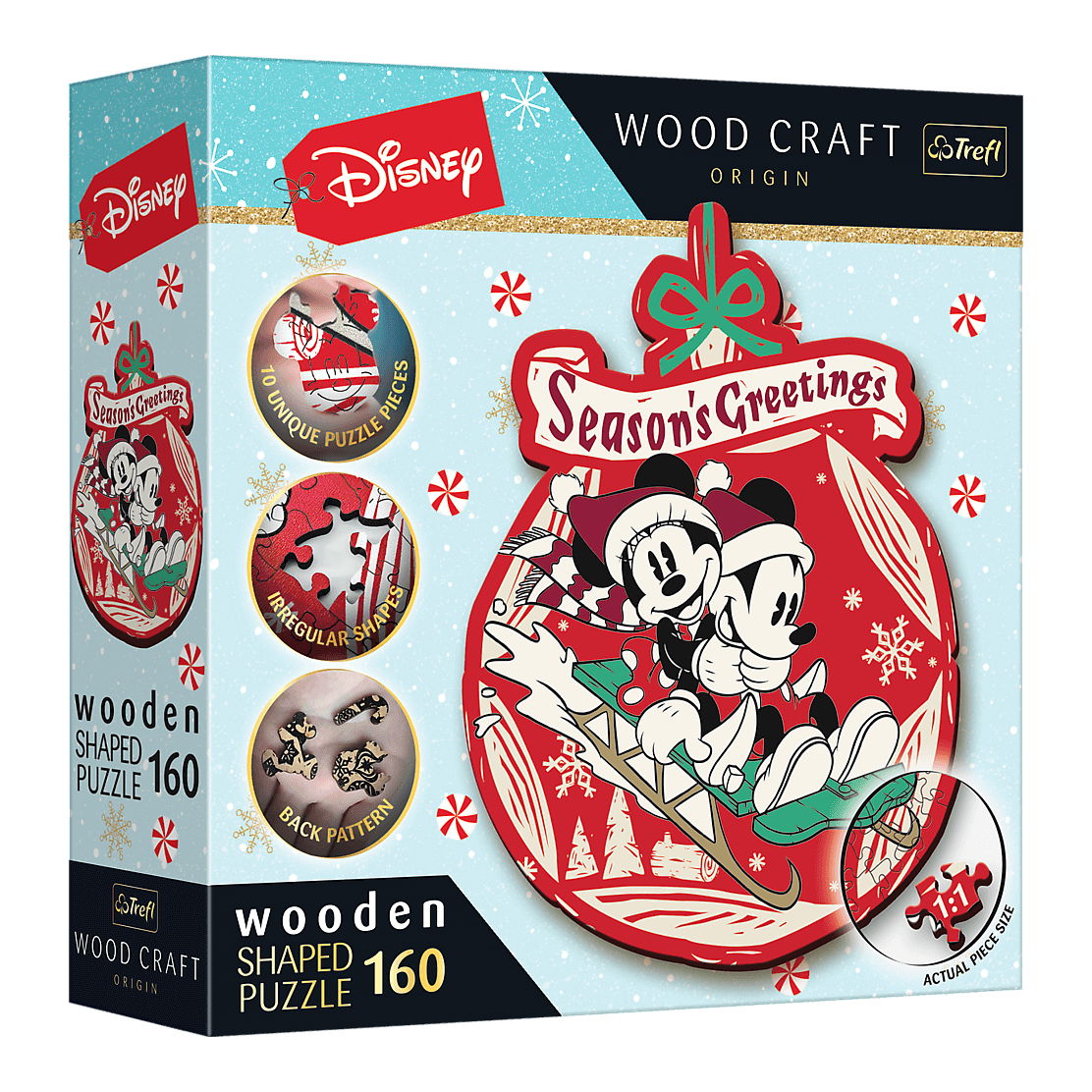 Mickey és Minnie's Karácsonyi Kalandja - FA kirakó Trefl 160 darabos kirakó puzzle (TR-20192) - puzzlegarden