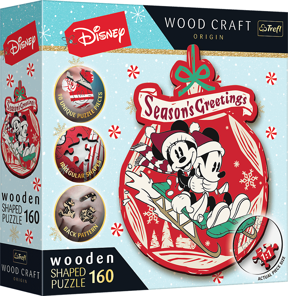 Mickey és Minnie's Karácsonyi Kalandja - FA kirakó Trefl Wood Craft 160 darabos kirakó puzzle (TR - 20192) - puzzlegarden