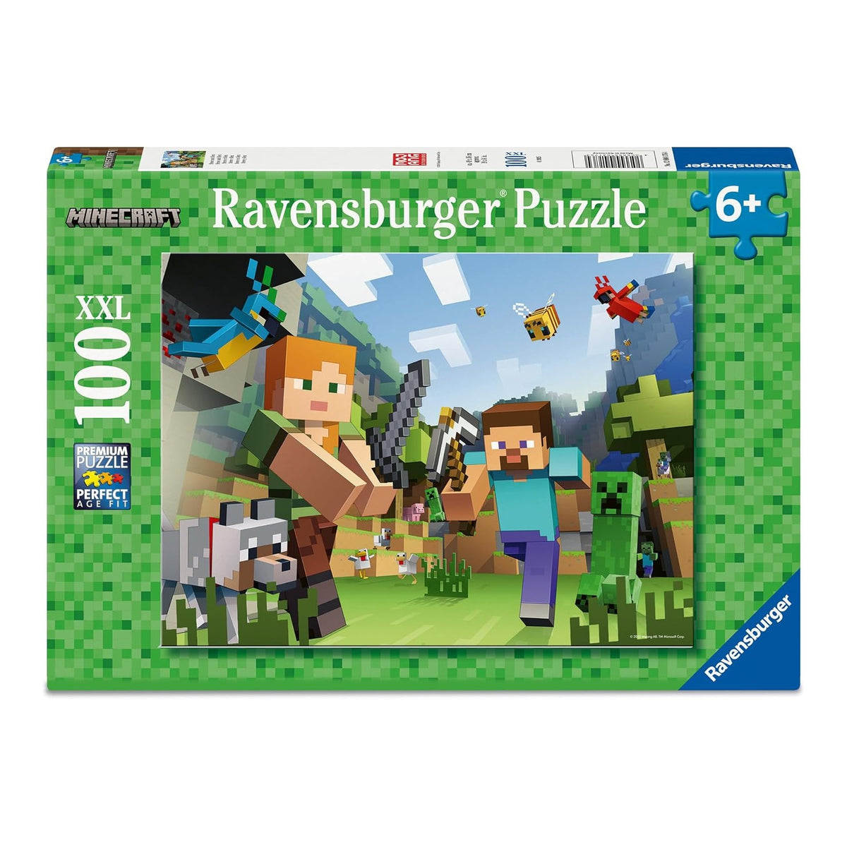 Minecraft - Steve és Alex Ravensburger 100 darabos kirakó puzzle (RA-12004176) - puzzlegarden