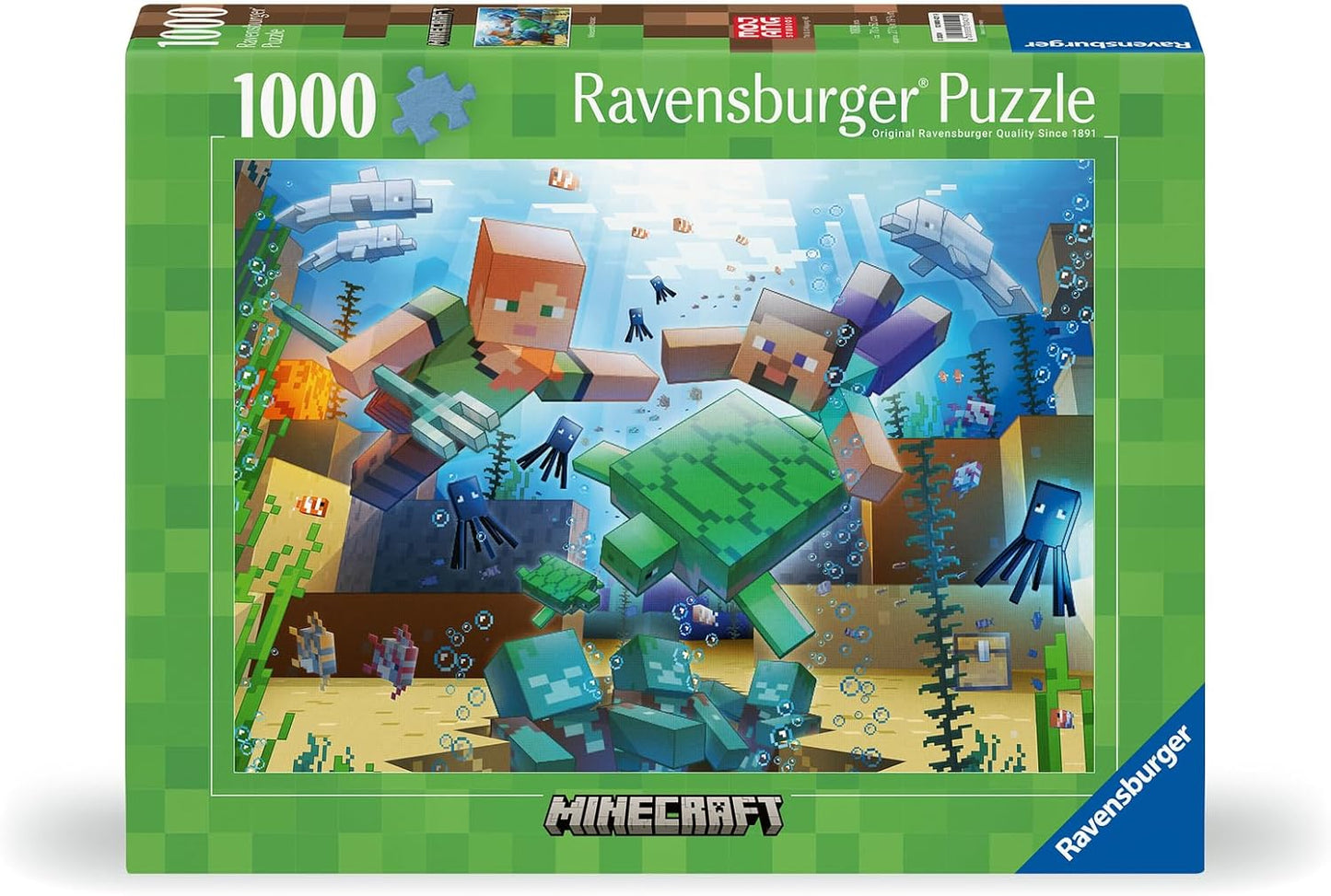 Minecraft - Vízi világ Ravensburger 1000 darabos kirakó puzzle (RA - 12000421) - puzzlegarden