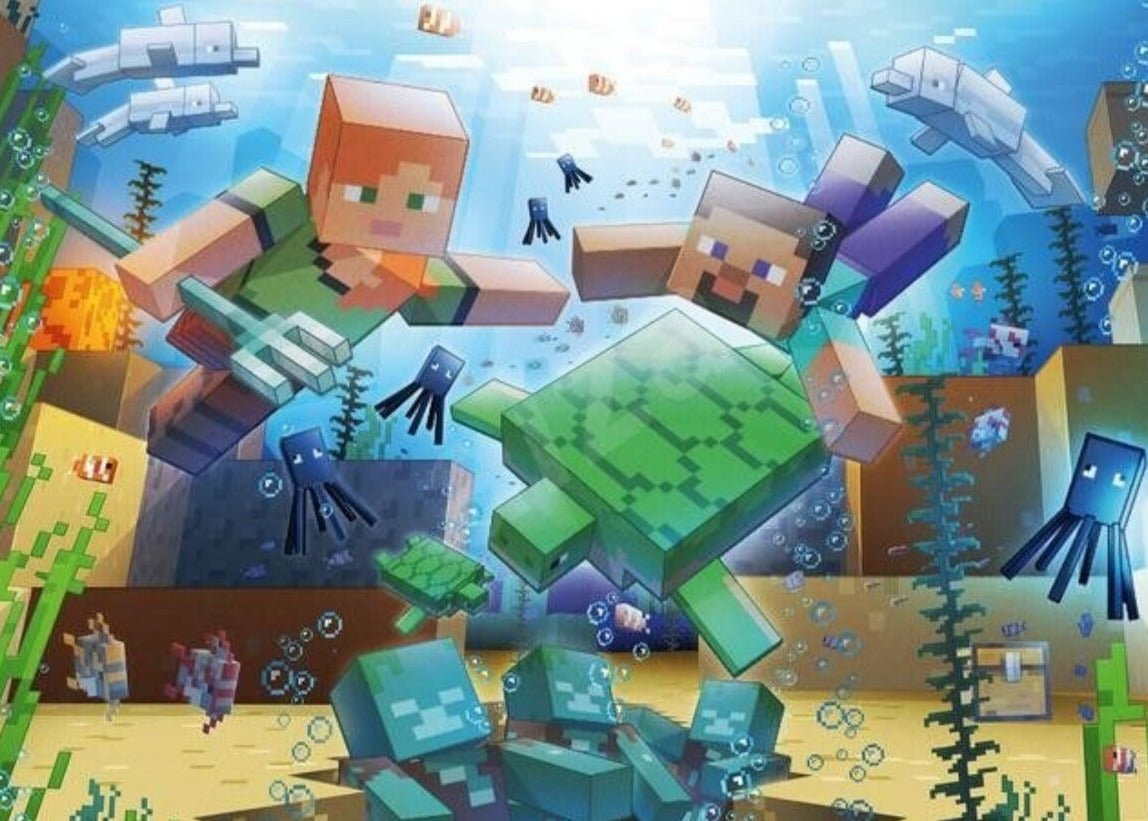Minecraft - Vízi világ Ravensburger 1000 darabos kirakó puzzle (RA - 12000421) - puzzlegarden