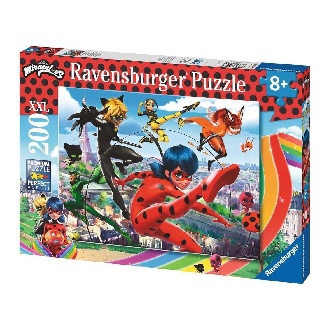 Miraculous – Katicabogár és Fekete Macska kalandjai Ravensburger 200 darabos kirakó puzzle (RA - 12998) - puzzlegarden