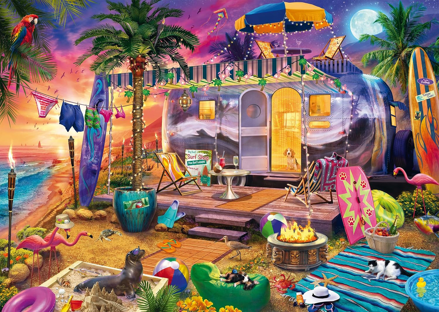 Mobilház a tengerparton Schmidt Spiele 1000 darabos kirakó puzzle (SCH - 58573 4001504585730) - puzzlegarden