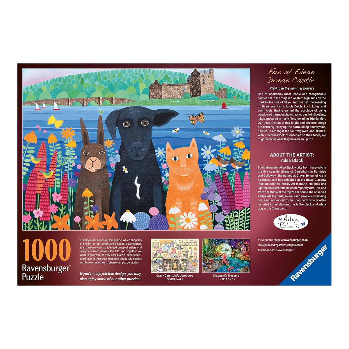 Móka az Eilean Donan kastélynál Ravensburger 1000 darabos kirakó puzzle (RA-12001575) - puzzlegarden
