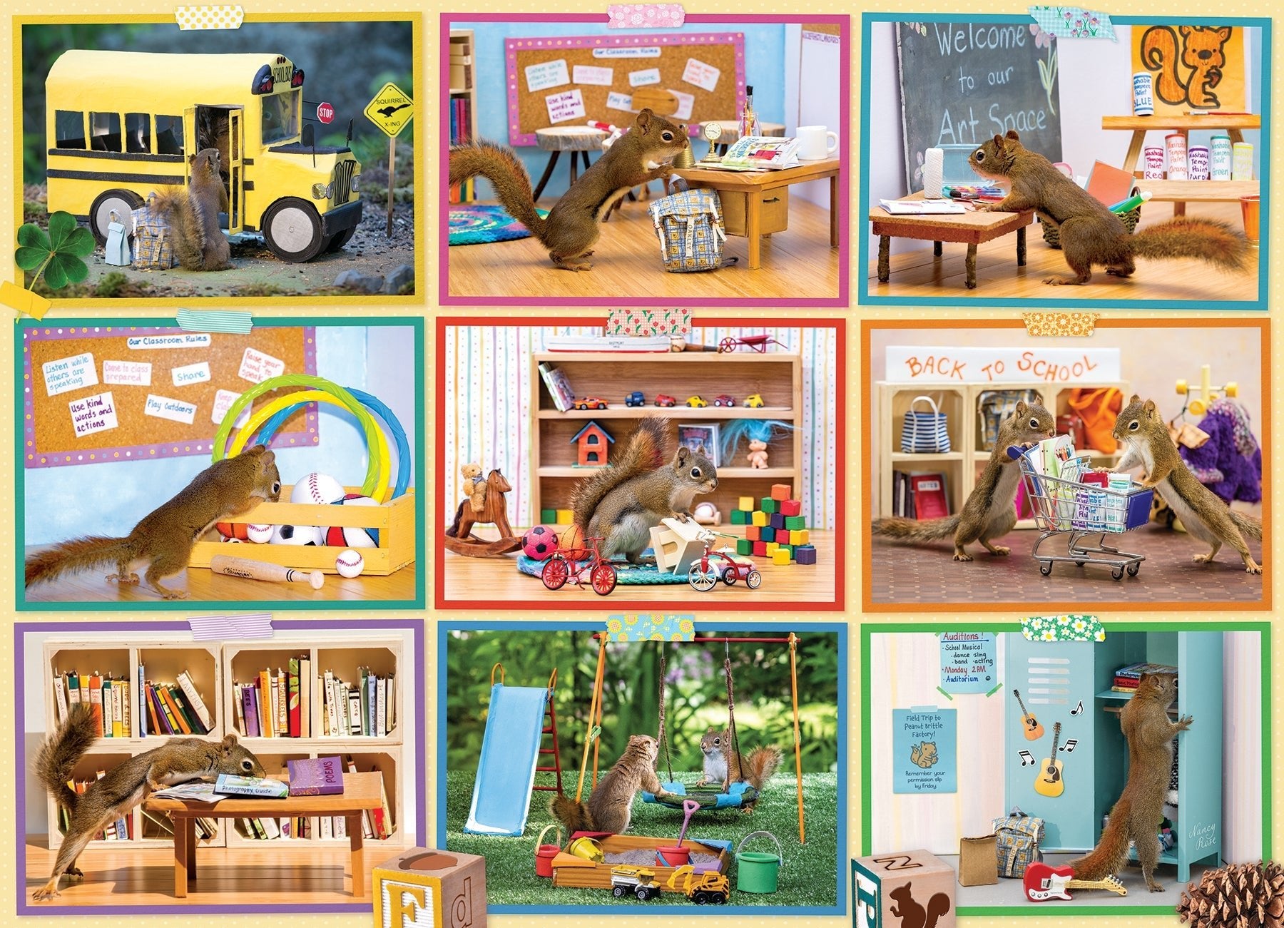 Mókusok az iskolában Cobble Hill 1000 darabos kirakó puzzle (CH - 40326) - puzzlegarden