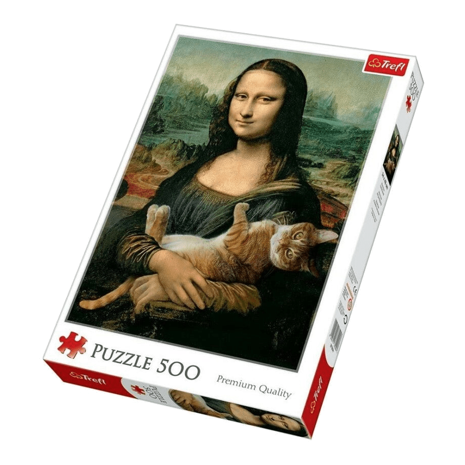 Mona Lisa és a doromboló macska Trefl 500 darabos kirakó puzzle (TR-37294) - puzzlegarden