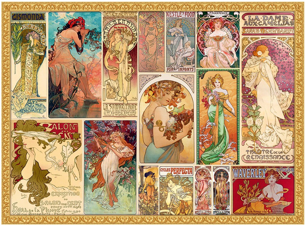 Mucha - Kollázs Grafika 3000 darabos kirakó puzzle (GR-02986-P 3663384029868) - puzzlegarden