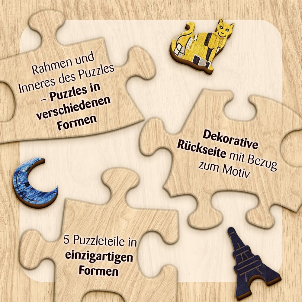 Munch - A sikoly - FA kirakó Trefl Wood Craft 200 darabos kirakó puzzle (TR - 20252) - puzzlegarden