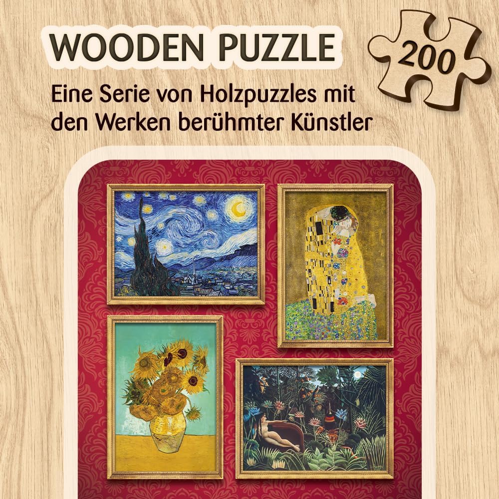 Munch - A sikoly - FA kirakó Trefl Wood Craft 200 darabos kirakó puzzle (TR - 20252) - puzzlegarden