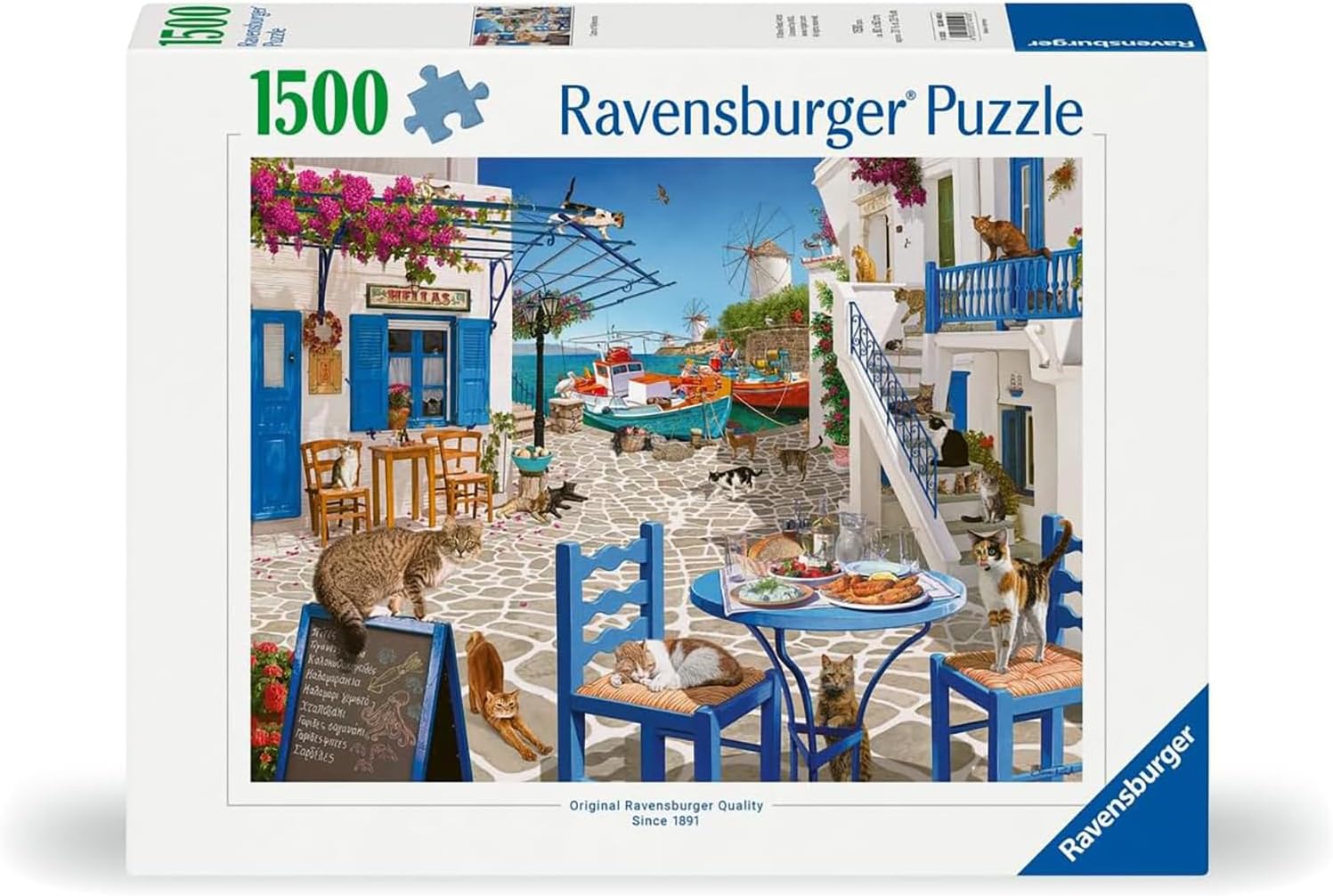 Mykonos macskái Ravensburger 1500 darabos kirakó puzzle (RA - 12001450) - puzzlegarden