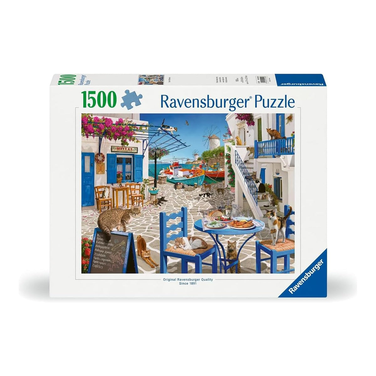 Mykonos macskái Ravensburger 1500 darabos kirakó puzzle (RA - 12001450) - puzzlegarden