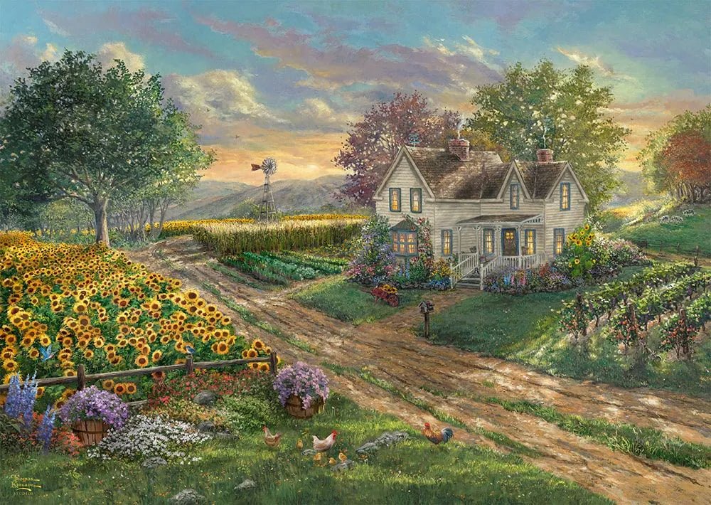 Napraforgó mezők Schmidt Spiele 1000 darabos kirakó puzzle (SCH - 58779) - puzzlegarden
