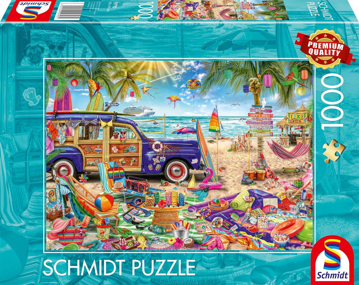 Napsütéses pihenő a tengerparton Schmidt Spiele 1000 darabos kirakó puzzle (SCH - 59793 4001504597931) - puzzlegarden