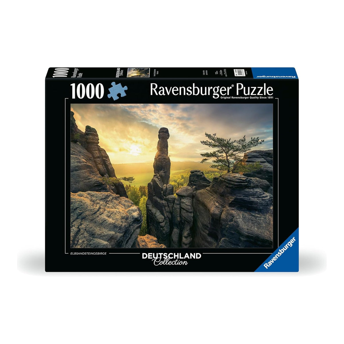 Németország Kollekció - Fényben fürdő Elbai - homokkő - hegység Ravensburger 1000 darabos kirakó puzzle (RA-12000585) - puzzlegarden