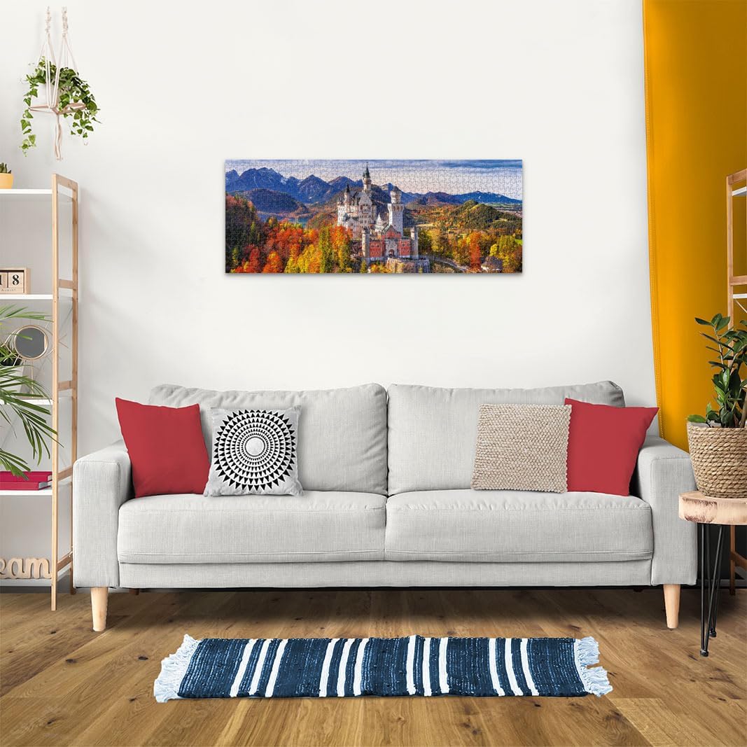Neuschwanstein, Bajorország - panoráma Ravensburger 1000 darabos kirakó puzzle (RA - 12000445) - puzzlegarden