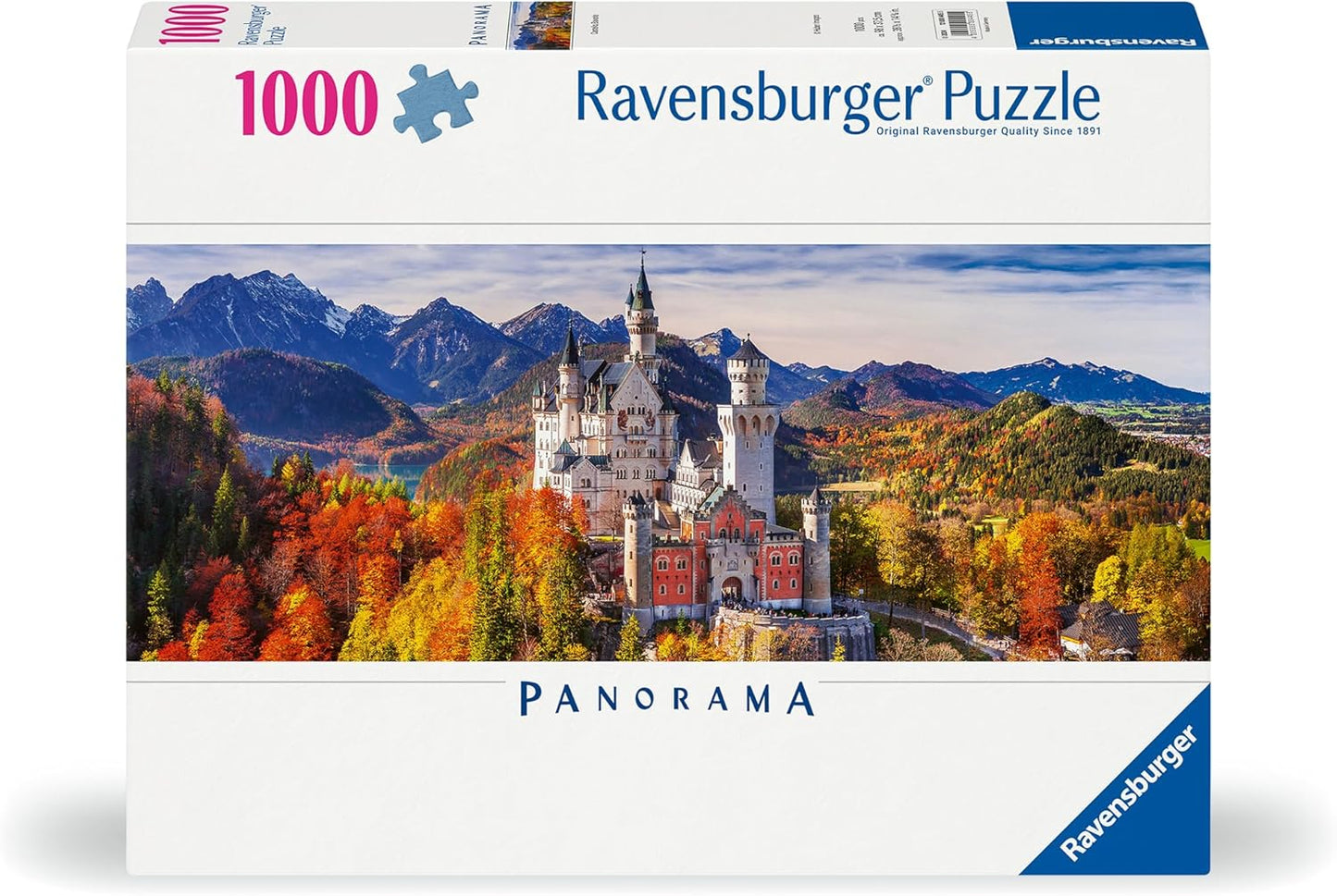 Neuschwanstein, Bajorország - panoráma Ravensburger 1000 darabos kirakó puzzle (RA - 12000445) - puzzlegarden