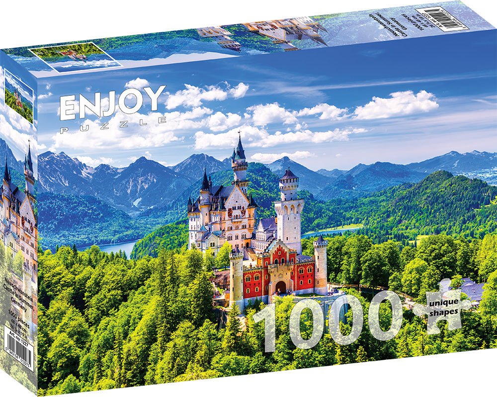 Neuschwanstein Kastély Nyáron, Németország Enjoy 1000 darabos kirakó puzzle (EN - 1227) - puzzlegarden