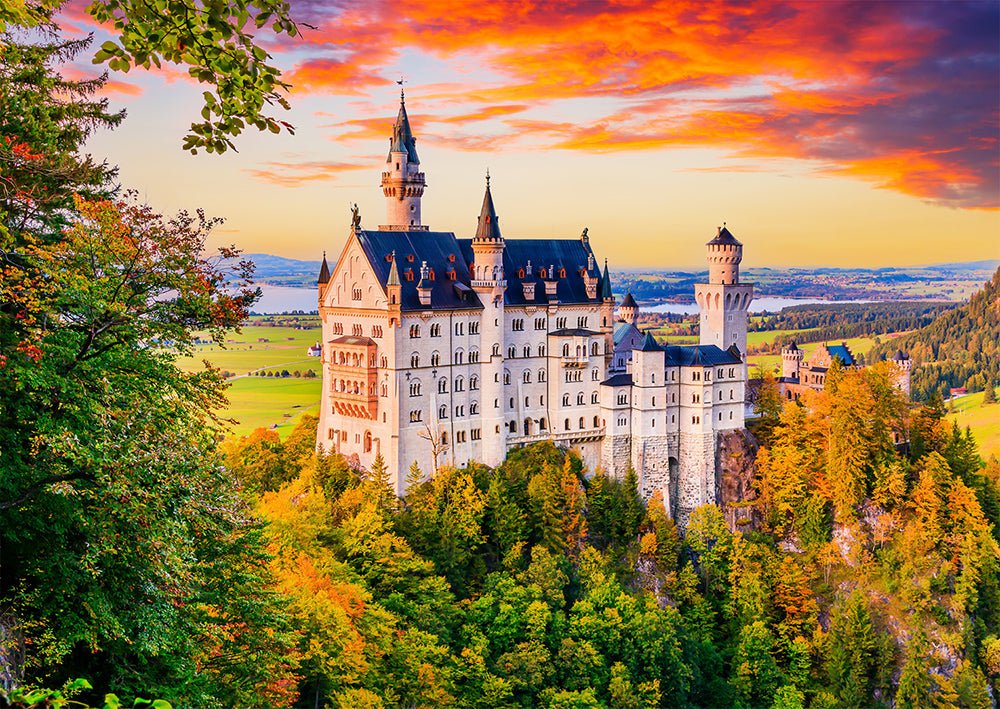 Neuschwanstein Kastély Ősszel, Németország Enjoy 1000 darabos kirakó puzzle (EN - 1326) - puzzlegarden