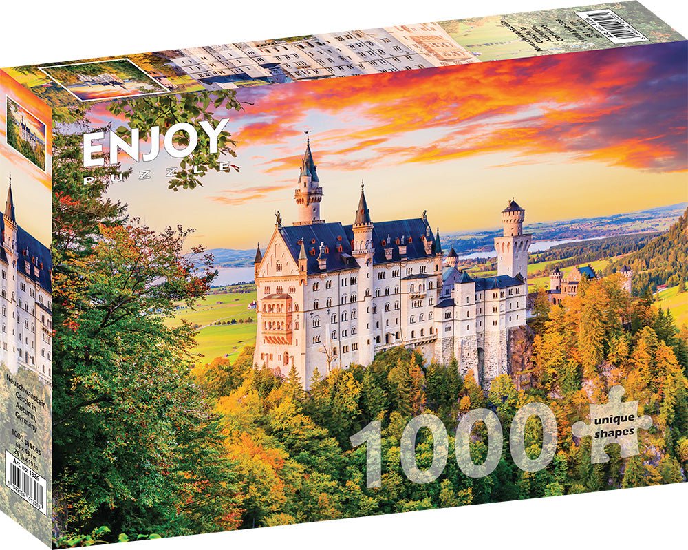 Neuschwanstein Kastély Ősszel, Németország Enjoy 1000 darabos kirakó puzzle (EN - 1326) - puzzlegarden