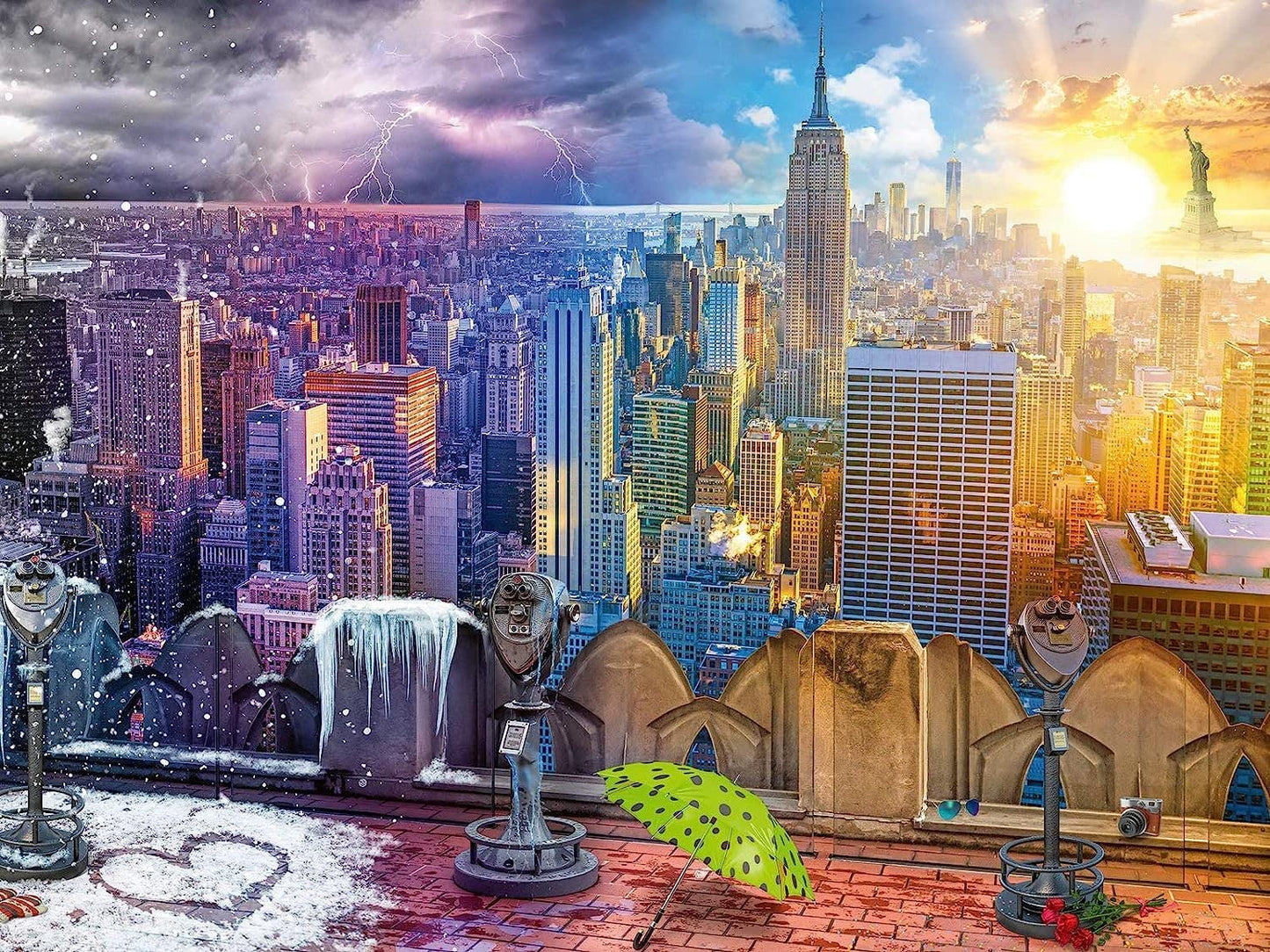 New York az Évszakokban Ravensburger 1500 darabos kirakó puzzle (RA - 16008) - puzzlegarden