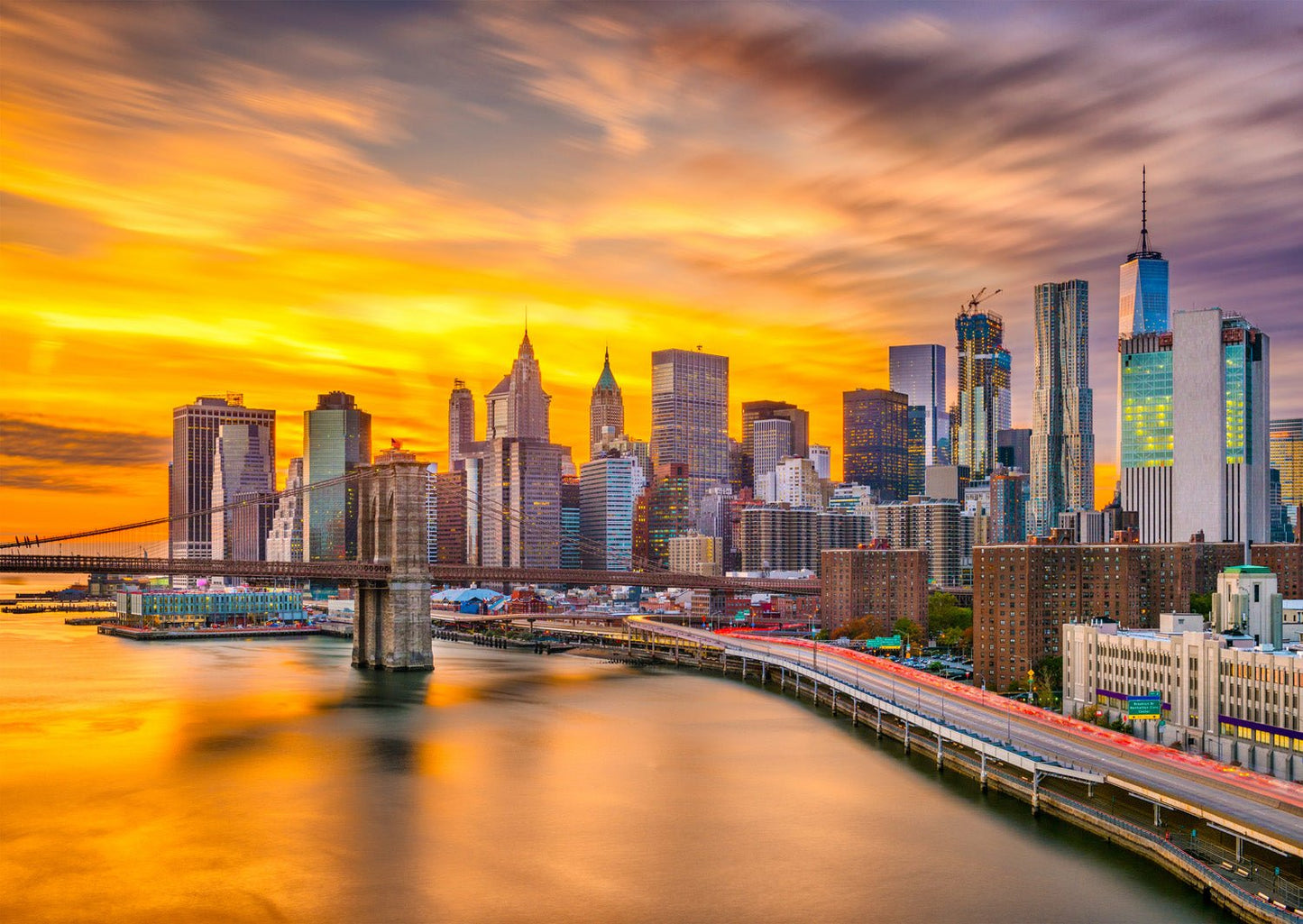 New York - i Látkép Alkonyatkor Enjoy 1000 darabos kirakó puzzle (EN - 2081) - puzzlegarden