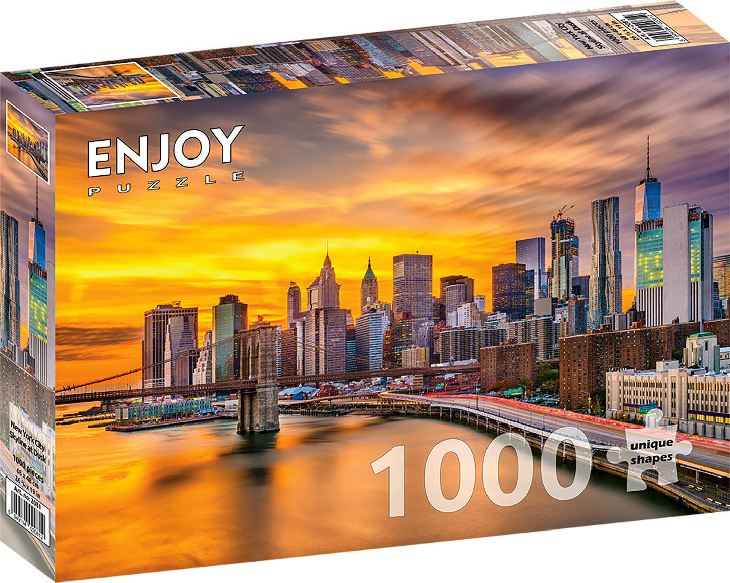 New York - i Látkép Alkonyatkor Enjoy 1000 darabos kirakó puzzle (EN - 2081) - puzzlegarden