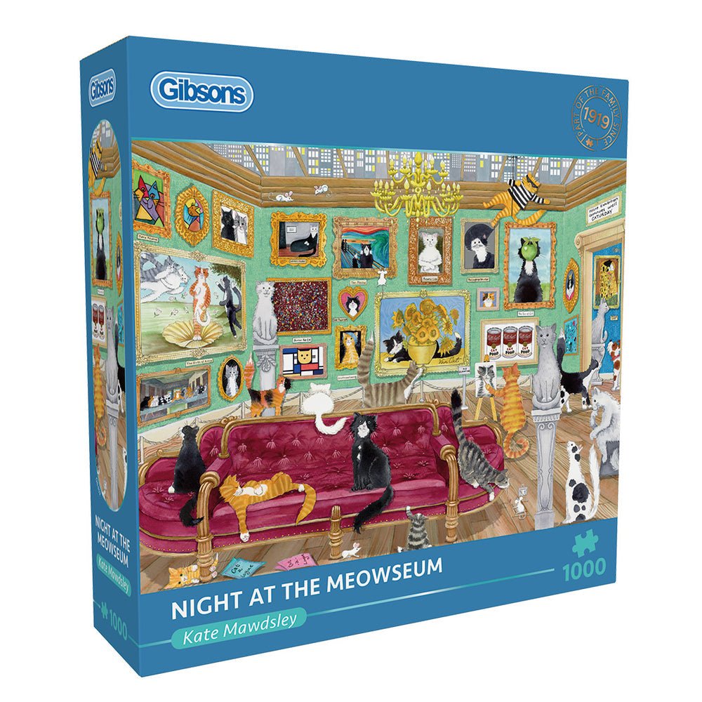 Éjszaka a Macskamúzeumban Gibsons 1000 darabos kirakó puzzle (G - G6402) - puzzlegarden