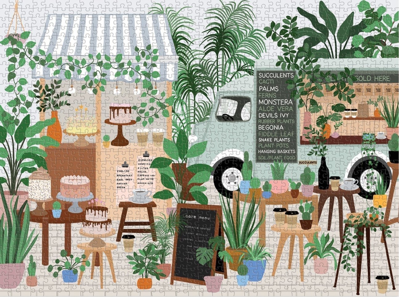 Növénykávézó Galison 1000 darabos kirakó puzzle (GA - 9780735371903) - puzzlegarden