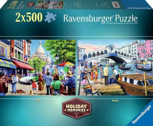 Nyaralási emlékek 1. - 2x500 Ravensburger 500 darabos kirakó puzzle (RA - 12001272) - puzzlegarden
