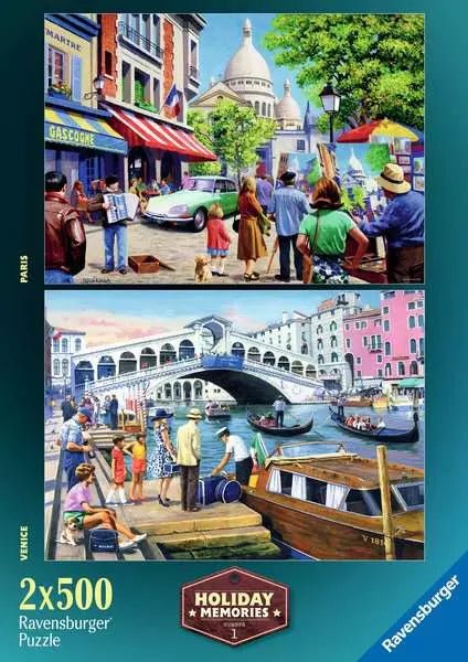 Nyaralási emlékek 1. - 2x500 Ravensburger 500 darabos kirakó puzzle (RA - 12001272) - puzzlegarden