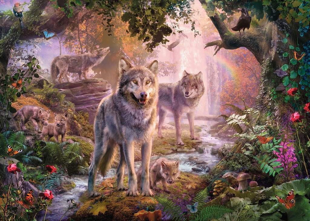 Nyári Farkasok Ravensburger 1000 darabos kirakó puzzle (RA - 15185) - puzzlegarden